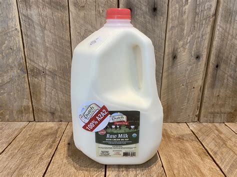 1 Gallon Organic Raw Milk A2a2 Dutch Meadows Farm