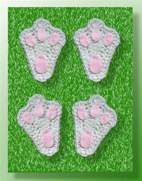Pattern Review Bunny Paw Applique Bunny Paws Crochet Rabbit