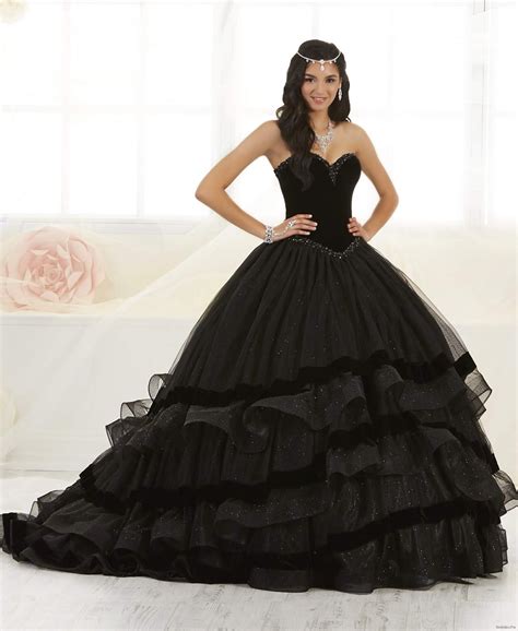 Vestidos De Xv Años Color Negro Para Fiesta ¡24 Ideas Vestidos