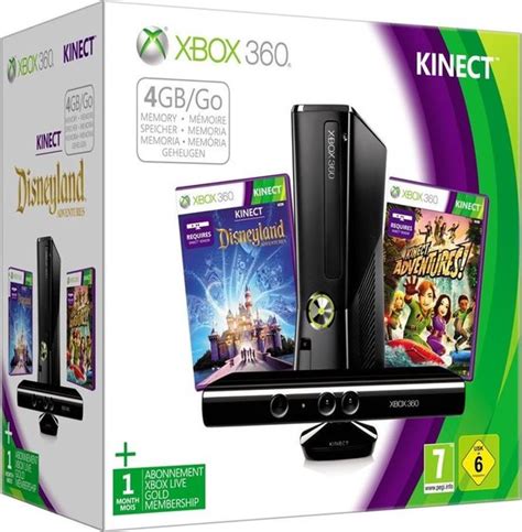 Xbox 360 Slim 4gb Kinect Sensor 1 Controller 2 Games 1 Maand