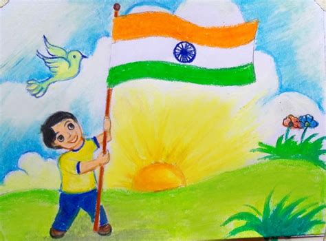 Easy Drawings For Kids Drawing For Kids Independence Day Drawing
