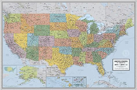 Laminated United States Map