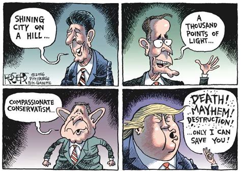 Political Cartoon On Trump Message Hits Home By Rob Rogers The