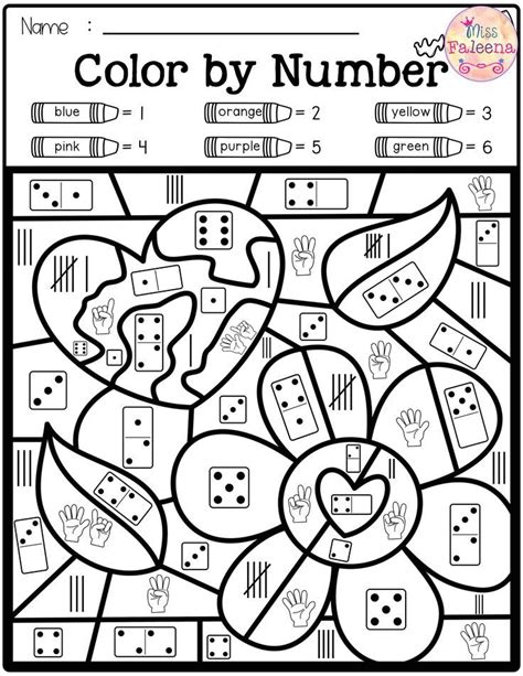 Kindergarten Color By Number Addition