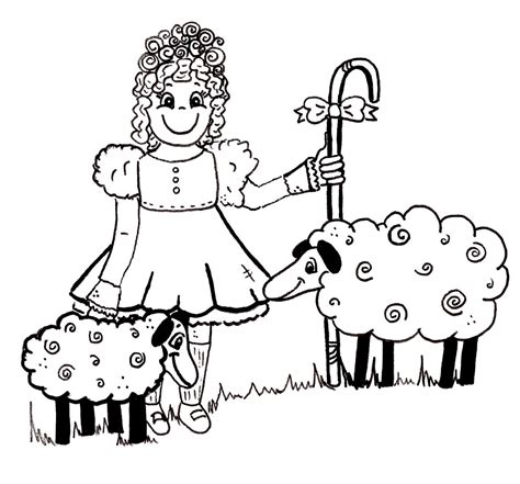 Baa baa sheep ivy jessica little bo peep little bo peep live action nursery rhymes. Little Bo Peep Coloring Pages - Coloring Home