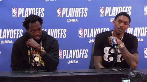 Patrick Beverley Lou Williams Postgame Interview Game Warriors