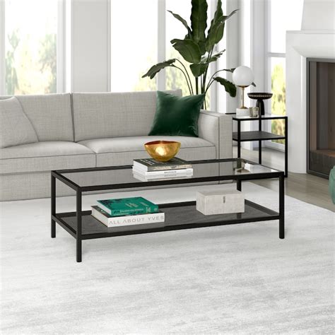 Hailey Home Rigan 54 In Wide Rectangular Coffee Table In Blackened Bronze In The Coffee Tables