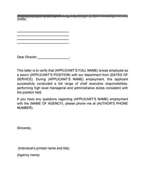 Free Printable Proof Of Employment Letter