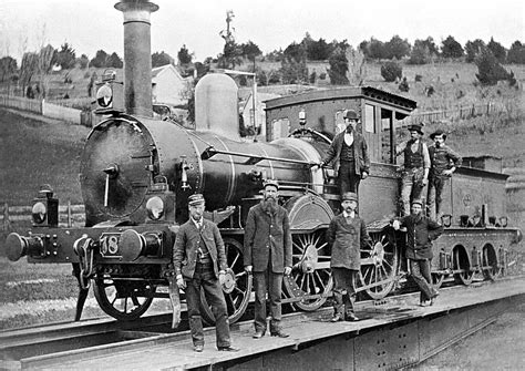 Victorian Railways F Class 2 4 0 Steam Locomotive And Crew On The