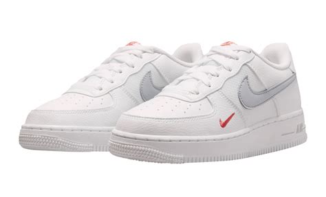 Buy Nike Air Force 1 Low Gs White Grey Red Kixify Marketplace