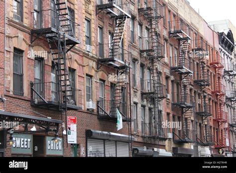 Old Red Brick Apartment Buildings In New York City Stock Photo Alamy