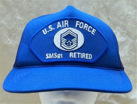 United States Air Force Smsgt Retired Hat Adjustable Mesh Style Cap