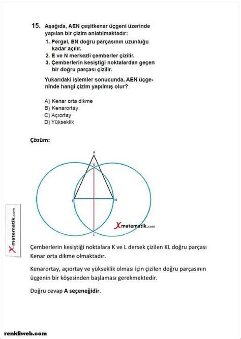 Üçgen ile ilgili sorular ve çözümleri nelerdir? Üçgenler ile ilgili