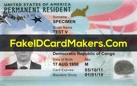 Citizenship and immigration services (uscis) redesigned their permanent resident card (green card) in 2017. US Permanent Resident Card Template Green Card PSD