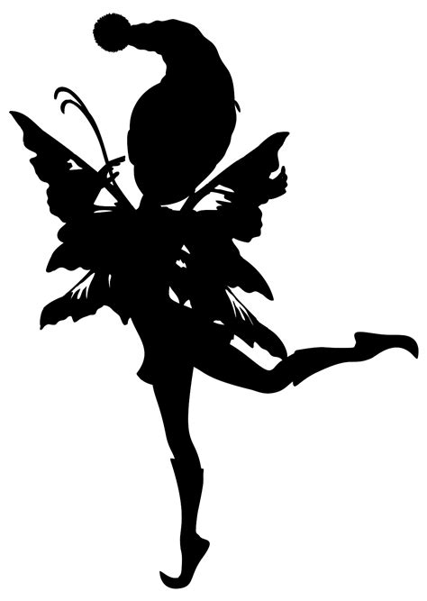 Playful Fairy Silhouette Public Domain Vectors
