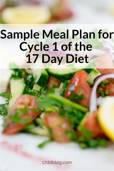 17 Day Diet Cycle 1 Meal Plan With Recipes Sample Meal Plan 17 Day Diet Meal Planning