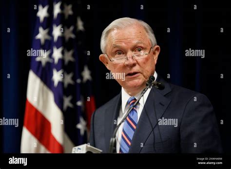 Attorney General Jeff Sessions Speaks During A Press Conference Tuesday