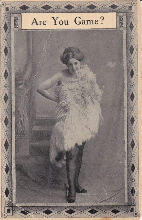 Vintage Risque Postcard Are You Game Etsy Postcard Vintage Postcards Vintage Portraits