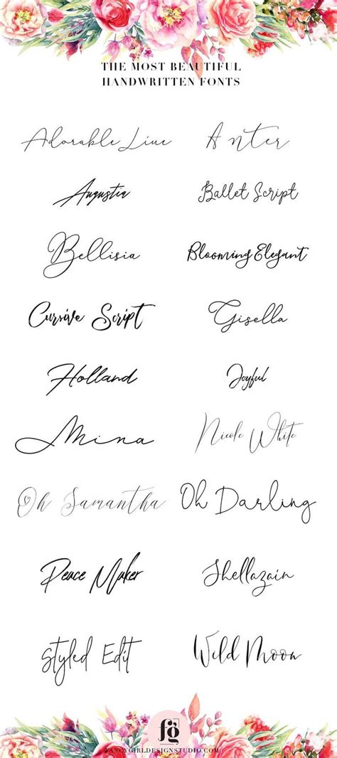 Most Beautiful Handwritten Fonts Beautytatoos Tattoo Font Styles
