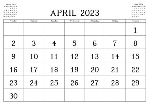 Printable April 2023 Calendar 2 Free Download And Print For You