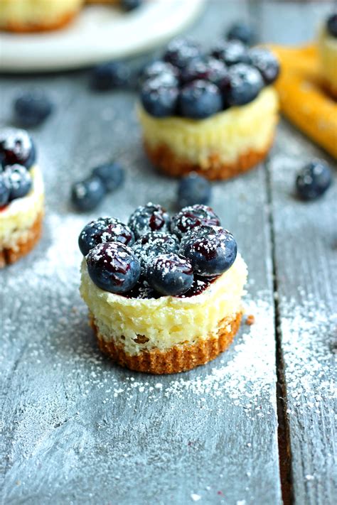 Miniature Lemon Blueberry Cheesecakes The Recipe Critic