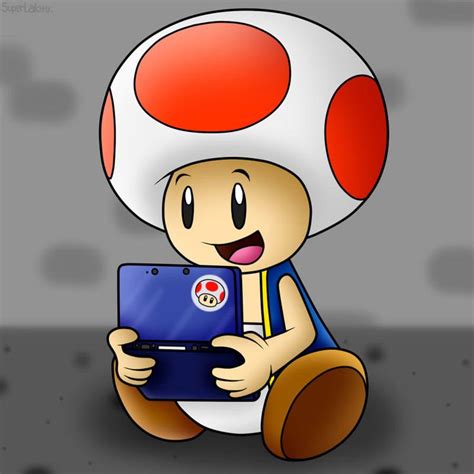 That Cute Toad Playing 3ds On