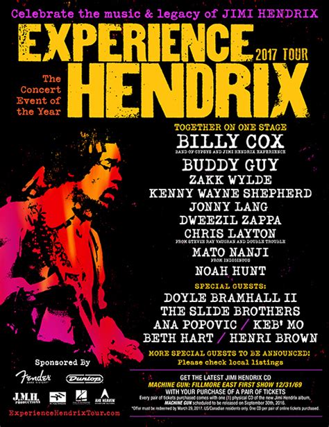 Experience Hendrix Tour To Return In 2017 The Official Jimi Hendrix Site