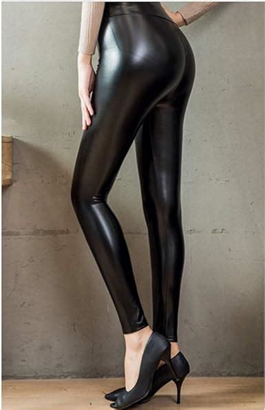 leggings sexy dehnbar hohe taille sexy für damen pu leder leggings ultradünn sexy