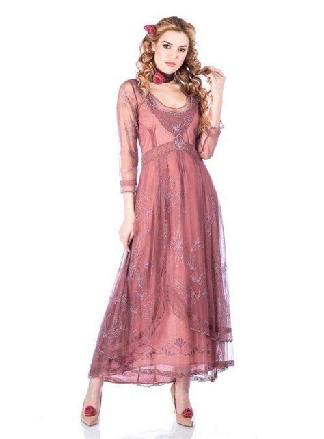 Downton Abbey Tea Party Gown In Mauve By Nataya Party Gowns Vintage
