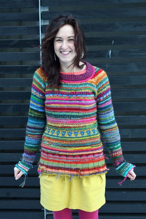 Handmade Bright And Colorful Sweater Knit Outfit Knitting