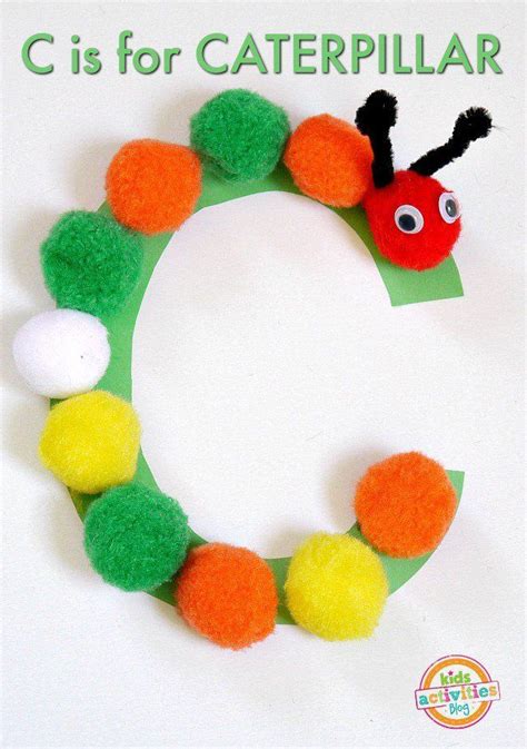 C Is For Caterpillar Craft Preschool C Craft Letter C Crafts