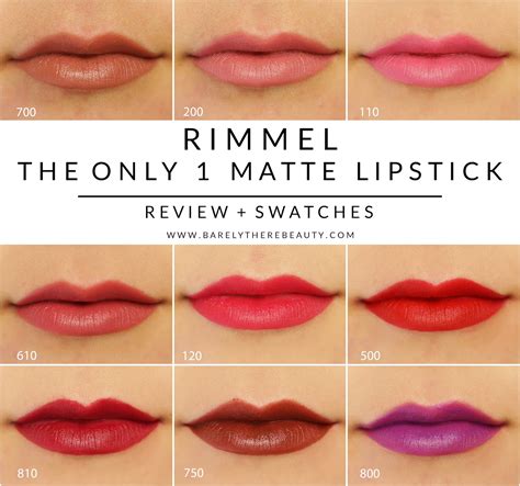 Rimmel The Only One Matte Lipsticks Review Swatches Try On Barely