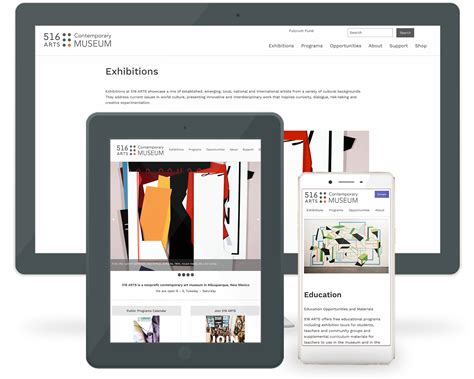 516 ARTS Website - Pro Bono Web Design | Aquarian
