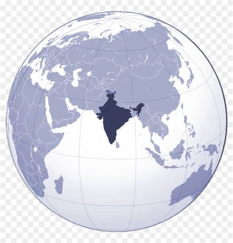Where Is India Located India In Global Map Hd Png Download 995x992