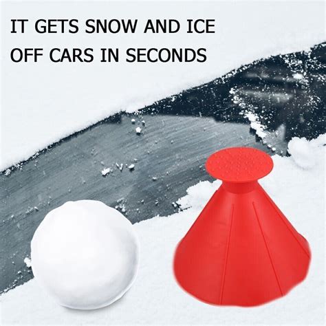 Magical Car Windshield Ice Snow Remover Scraper Tool Round Cone Shaped