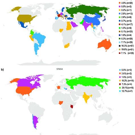 Geographical Distribution Of The Pseudomonas Aeruginosa St235 A And