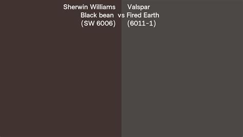 Sherwin Williams Black Bean Sw 6006 Vs Valspar Fired Earth 6011 1