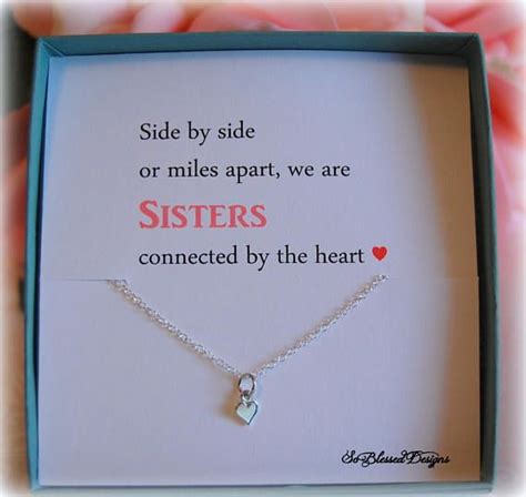 Gift ideas for sister birthday uk. Sister Gift, Tiny Heart Necklace, Big Sister, Gift for ...