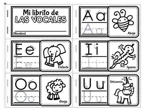 Librito Para Colorear Las Vocales Imagenes Educativas Preschool Porn