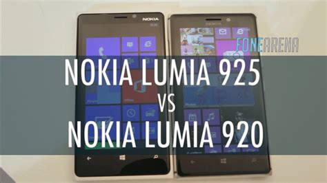 Nokia Lumia 925 Vs Nokia Lumia 920 Hands On Youtube