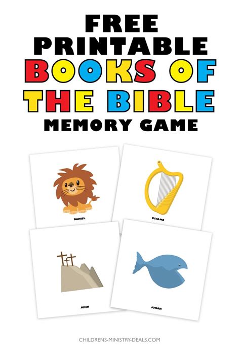 Use This Free Books Of The Bible Memory Game In Your Childrens
