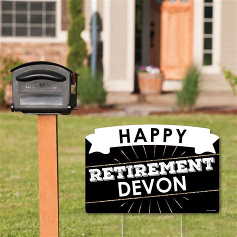 Happy Retirement Retirement Party Yard Sign Lawn Decorations Etsy