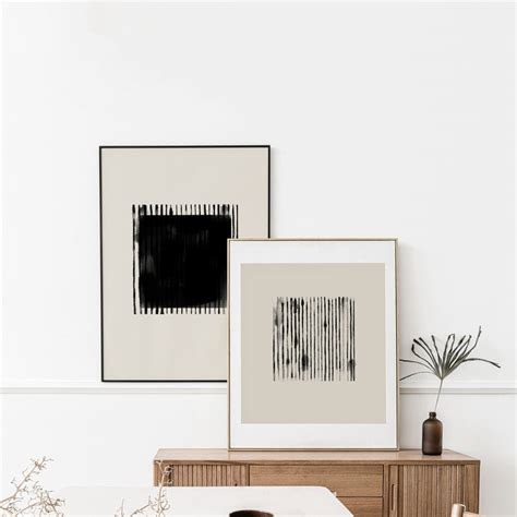 Japandi Wall Art Set Of Two Prints Neutral Printable Art Etsy