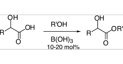 Boric Acid Catalyzed Chemoselective Esterification Of α