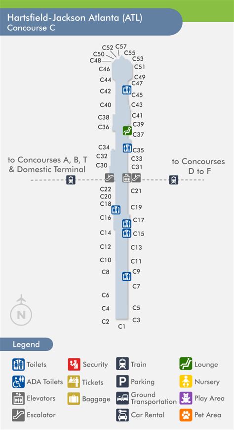 The Ultimate Guide To Navigating Atlanta Airports Concourse C Map Of