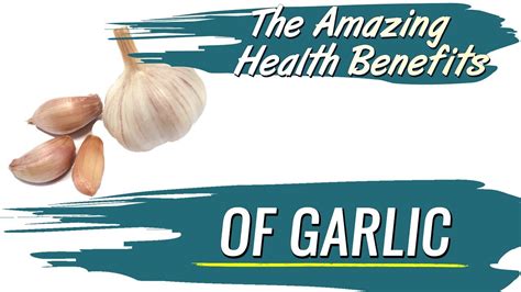 The Amazing Health Benefits Of Garlic Youtube