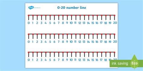 Free Number Lines To 20 Printable Free Printable Templates