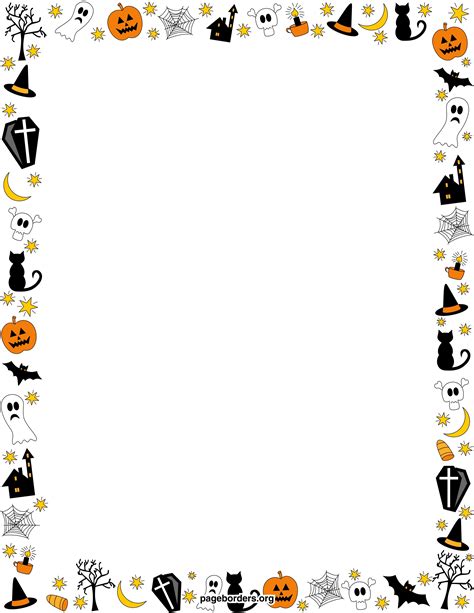 Halloween Paper Borders Printables Printable Word Searches