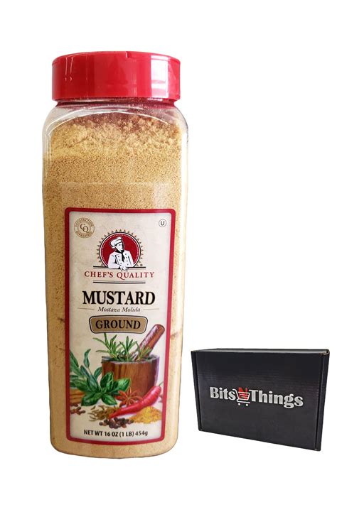 Chefs Quality Premium Ground Dry Mustard Seed Powder 16 Oz Pack Of 1