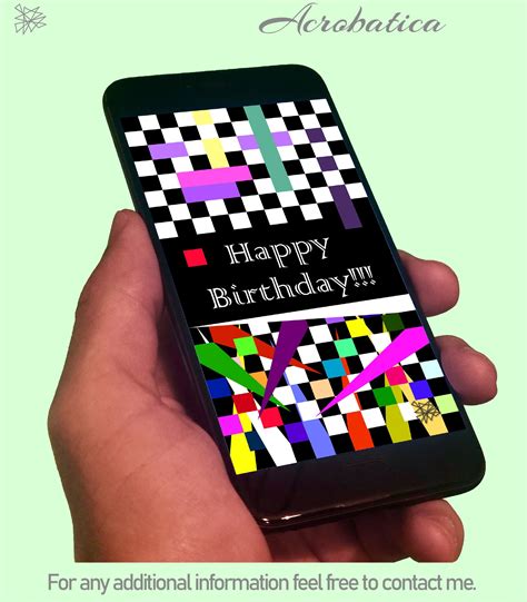 Birthday Ecard Electronic Birthday Card Digital Birthday Etsy